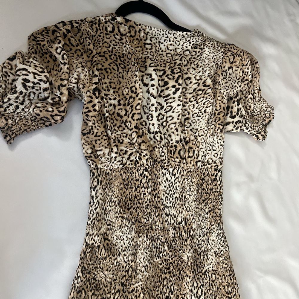 Leopard Print Dress with Ruffle Hem - Picture 8 of 8